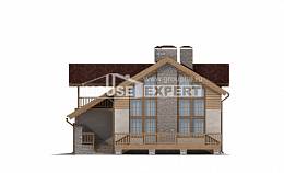 165-002-П Проект двухэтажного дома мансардой, гараж, доступный домик из блока Каспийск, House Expert