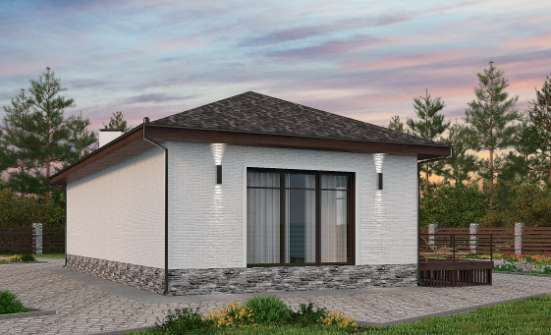 145-001-Л Проект бани из керамзитобетонных блоков Кизляр | Проекты одноэтажных домов от House Expert