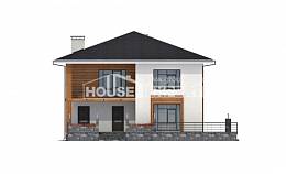 180-015-П Проект двухэтажного дома, доступный дом из арболита Дербент, House Expert