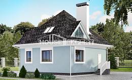 110-001-Л Проект двухэтажного дома с мансардой, доступный дом из пеноблока Буйнакск, House Expert