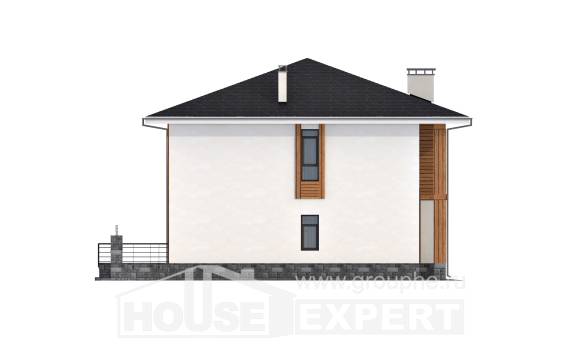 180-015-П Проект двухэтажного дома, классический коттедж из пеноблока Кизилюрт, House Expert