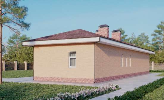 110-006-Л Проект бани из бризолита Каспийск | Проекты одноэтажных домов от House Expert