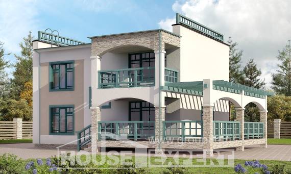 150-010-П Проект двухэтажного дома, уютный домик из кирпича Дербент, House Expert