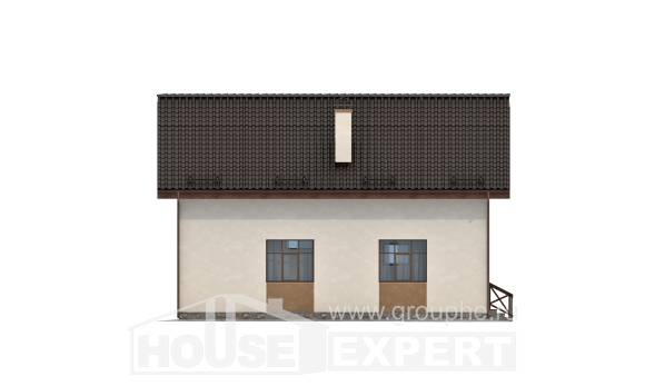 170-002-П Проект двухэтажного дома мансардный этаж, уютный дом из твинблока Буйнакск, House Expert