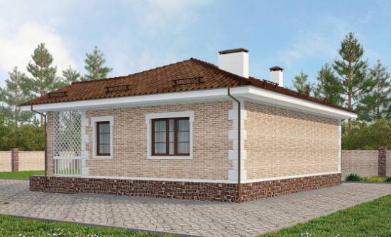 065-002-П Проект бани из кирпича Кизилюрт | Проекты одноэтажных домов от House Expert