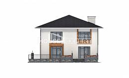 180-015-П Проект двухэтажного дома, уютный загородный дом из теплоблока Махачкала, House Expert