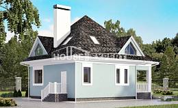 110-001-Л Проект двухэтажного дома мансардой, недорогой коттедж из газобетона Кизляр, House Expert