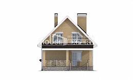 130-004-П Проект двухэтажного дома с мансардой, скромный коттедж из твинблока Избербаш, House Expert
