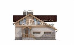 165-002-П Проект двухэтажного дома мансардный этаж, гараж, красивый дом из твинблока Махачкала, House Expert