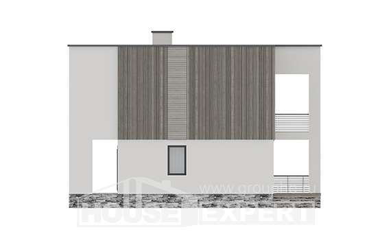 150-017-П Проект двухэтажного дома, компактный домик из газосиликатных блоков Дербент, House Expert