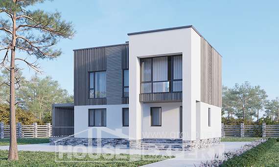 150-017-П Проект двухэтажного дома, компактный дом из керамзитобетонных блоков Избербаш, House Expert
