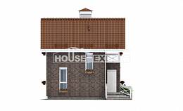 045-001-Л Проект двухэтажного дома мансардный этаж, компактный дом из бризолита Кизляр, House Expert