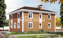 220-004-Л Проект двухэтажного дома, гараж, уютный коттедж из кирпича Каспийск, House Expert
